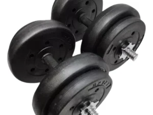 Set 2 Mancuerna Maciza Cromada +20k Pesas