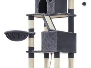 Rascador Para Gatos Con Cama Torre Y Juego Grande 5 Niveles