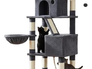Rascador Gatos Gigante Torre 5 Niveles Con Cama Y Juegos