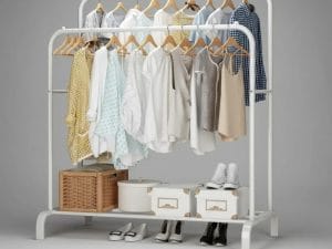 Perchero Doble Metal Organización Ropa Excelente Calidad