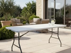 Mesa Plegable Familiar Valija Jardin Camping Resistente 1.8m