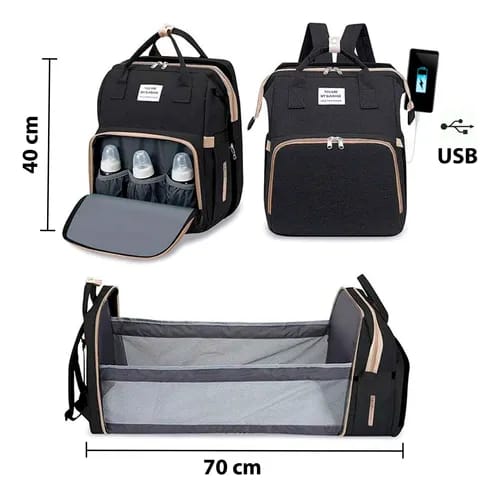 Mochila Cuna Bolso Maternal Bebé Cuna Impermeable - Imagen 12