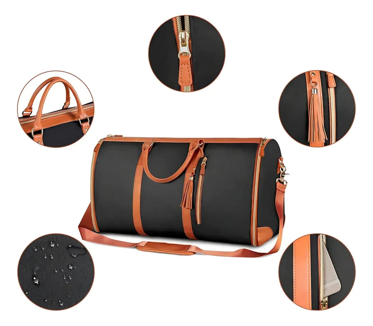 Bolso Plegable De Viaje Convertible Impermeable Reforzado - Imagen 5