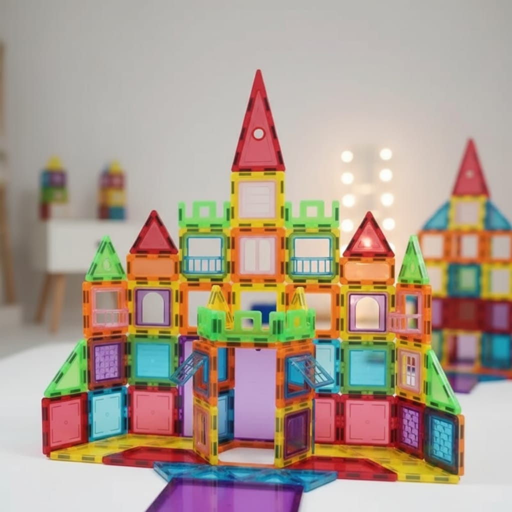 Juego Bloques Construcción Magnéticos 45 Piezas